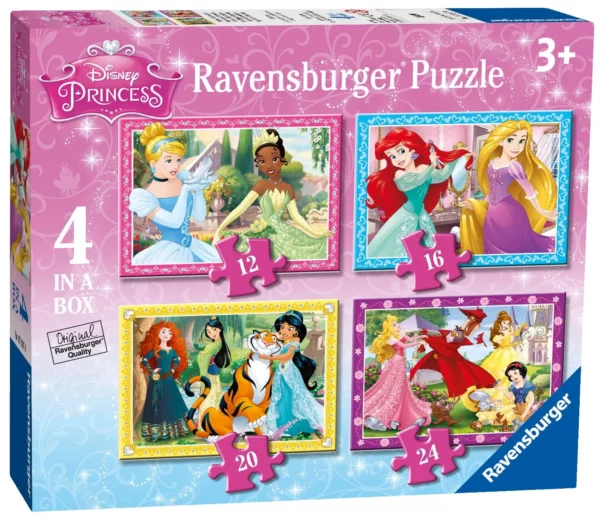 Puzzle - Disney Princess 4 in a box